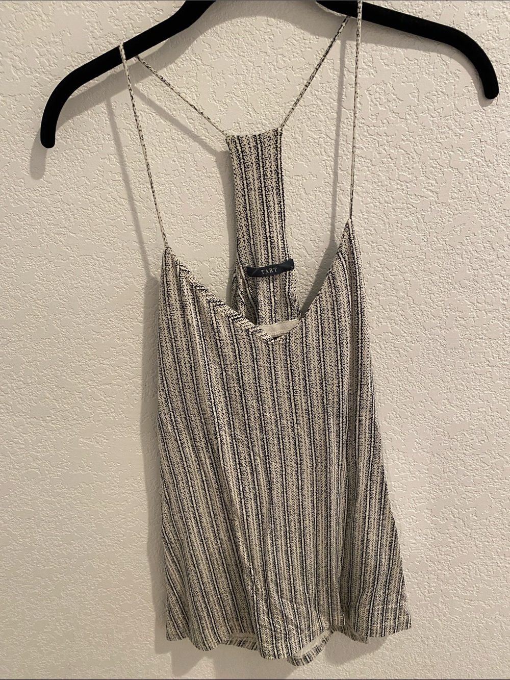 Tart Vertical Striped Cami Tank - Black & Cream
